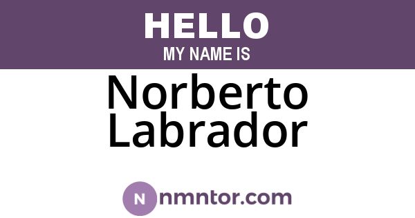 Norberto Labrador