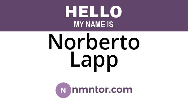 Norberto Lapp