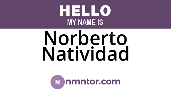 Norberto Natividad