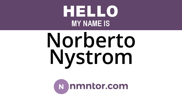 Norberto Nystrom