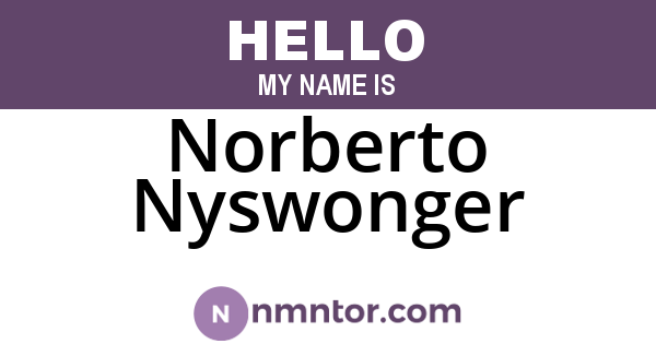 Norberto Nyswonger