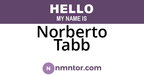 Norberto Tabb