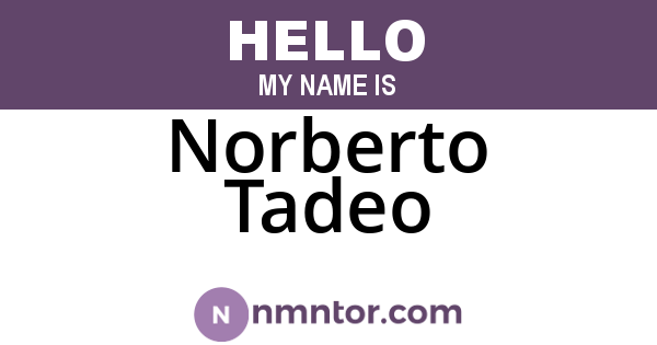 Norberto Tadeo