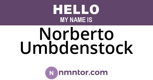 Norberto Umbdenstock