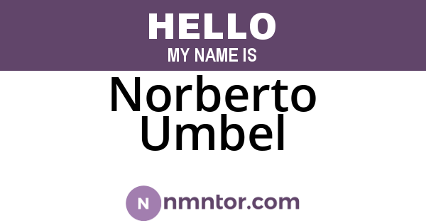 Norberto Umbel