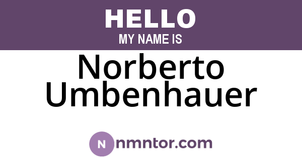 Norberto Umbenhauer