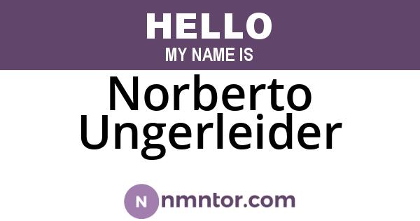 Norberto Ungerleider