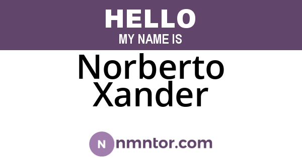 Norberto Xander
