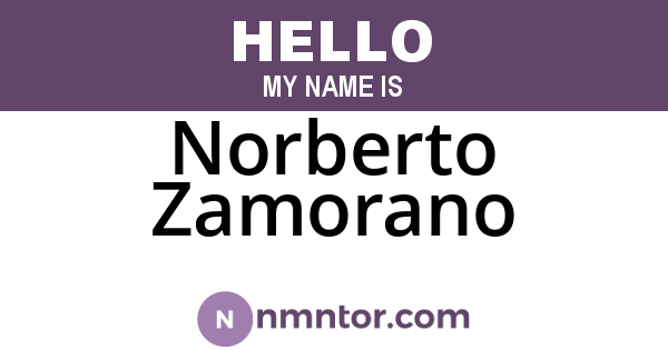 Norberto Zamorano