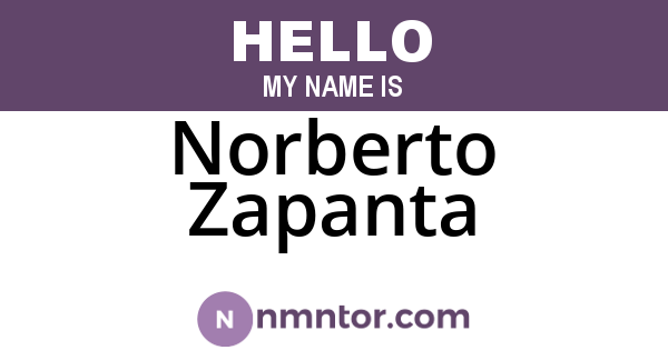 Norberto Zapanta