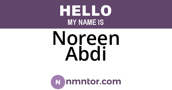 Noreen Abdi