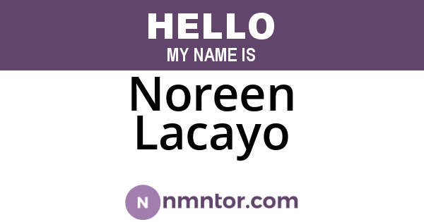 Noreen Lacayo