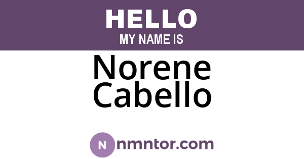 Norene Cabello