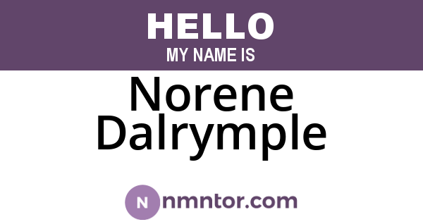 Norene Dalrymple
