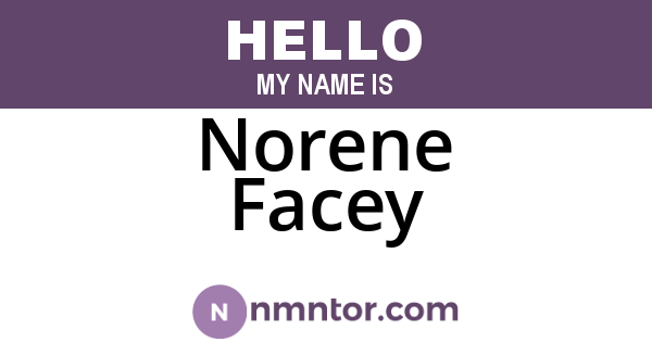 Norene Facey