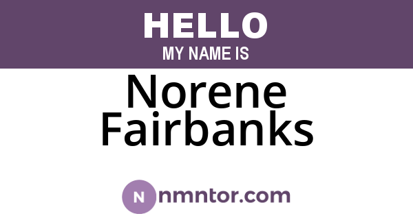 Norene Fairbanks