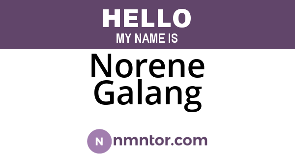 Norene Galang