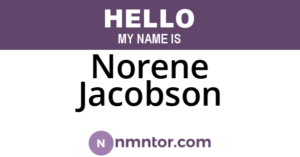 Norene Jacobson
