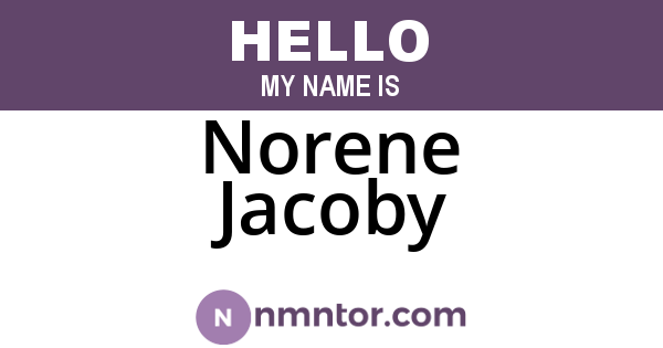 Norene Jacoby