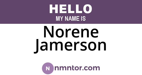 Norene Jamerson