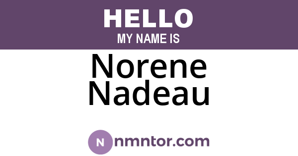 Norene Nadeau