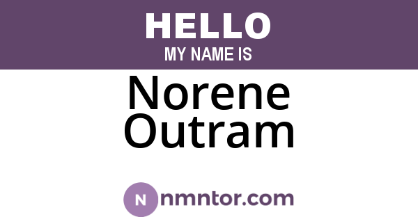 Norene Outram