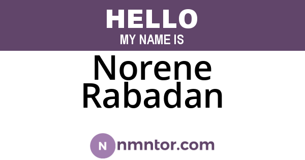 Norene Rabadan
