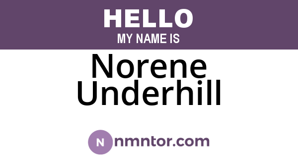 Norene Underhill