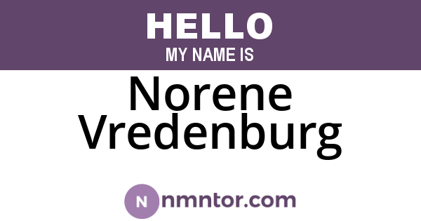 Norene Vredenburg