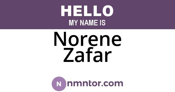 Norene Zafar