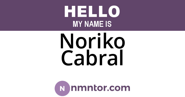 Noriko Cabral