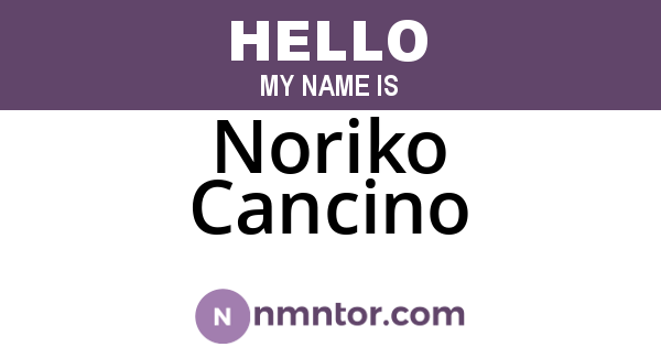 Noriko Cancino