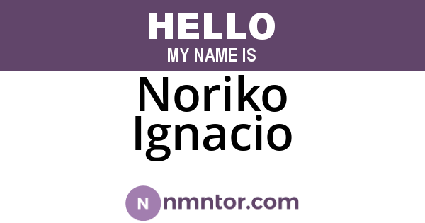 Noriko Ignacio