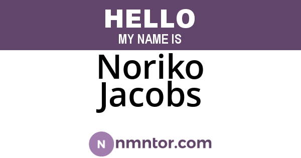 Noriko Jacobs