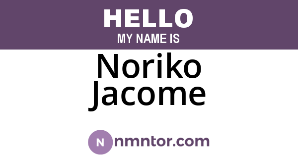 Noriko Jacome