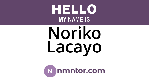 Noriko Lacayo