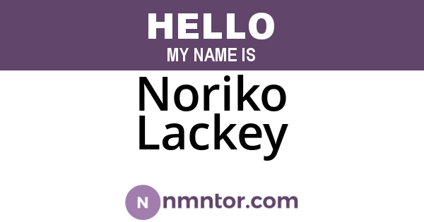 Noriko Lackey