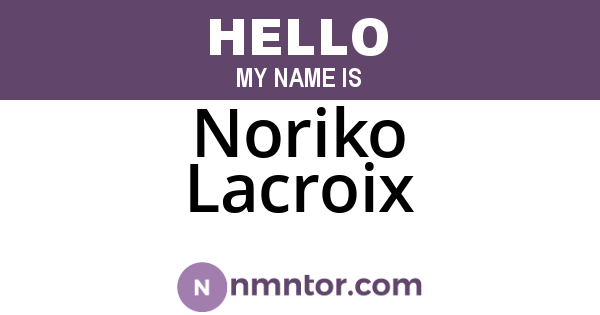 Noriko Lacroix