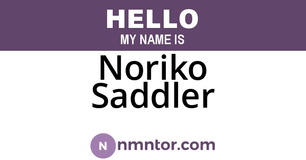 Noriko Saddler