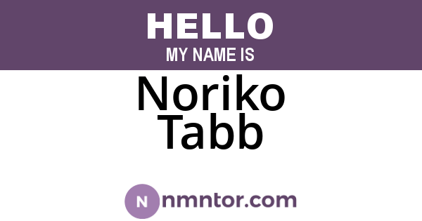 Noriko Tabb