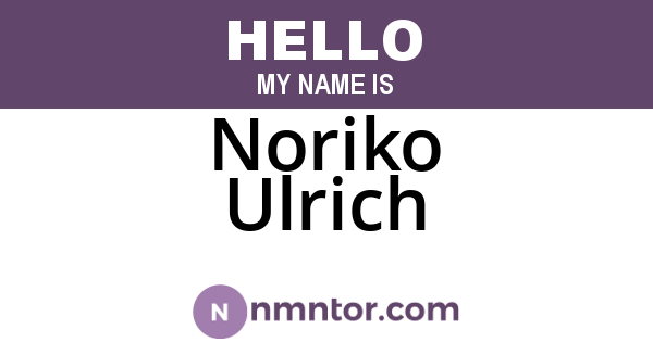 Noriko Ulrich