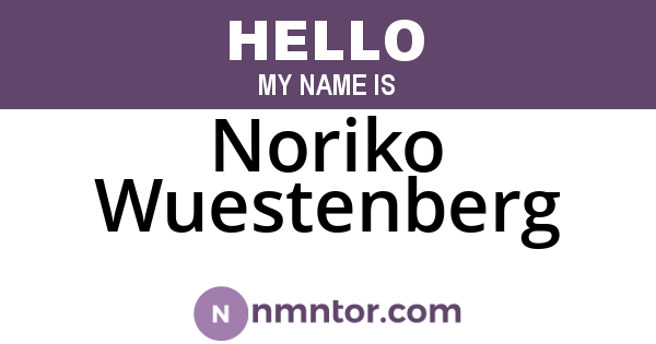 Noriko Wuestenberg