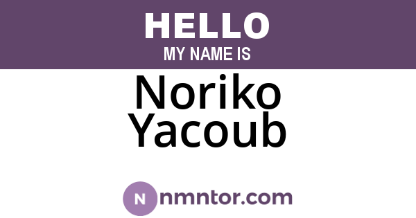 Noriko Yacoub