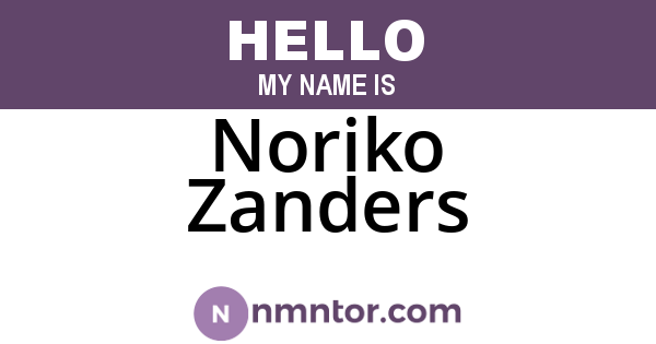 Noriko Zanders