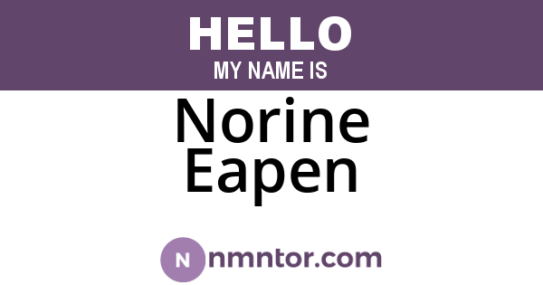 Norine Eapen