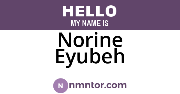 Norine Eyubeh