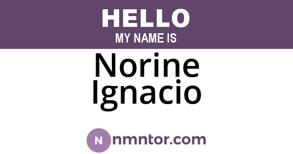 Norine Ignacio