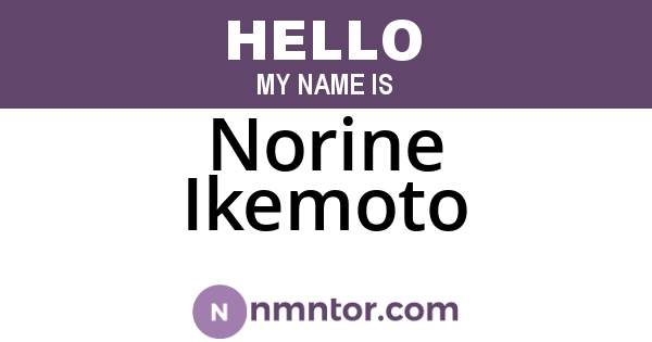Norine Ikemoto