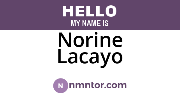 Norine Lacayo