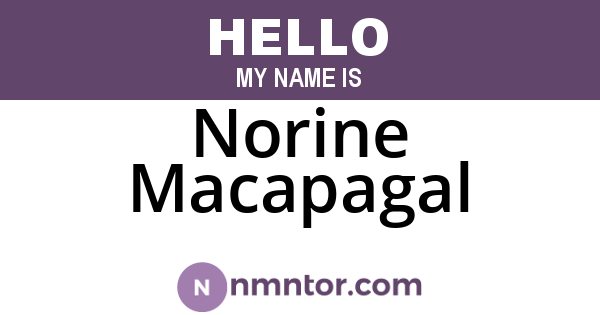 Norine Macapagal